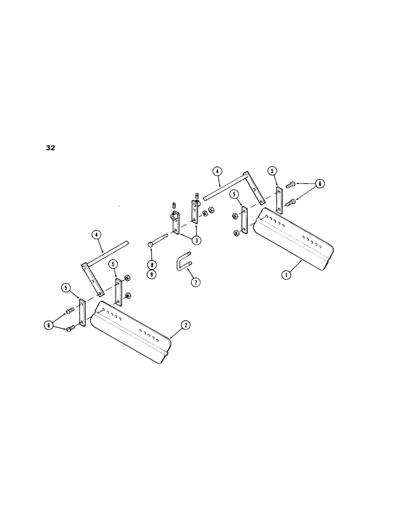 Схема запчастей Case IH 100-SERIES - (32) - SLIDING SHIELD, PRIOR TO SN1605900 