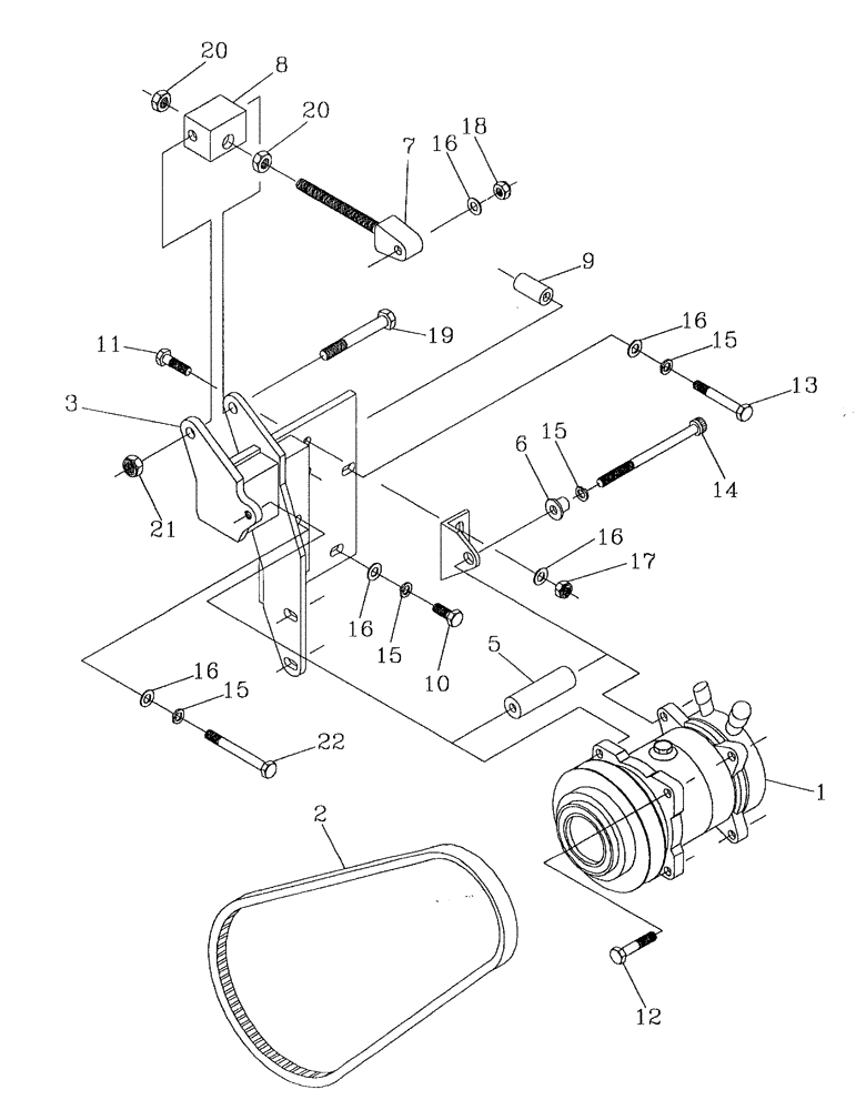 Схема запчастей Case IH 7700 - (A13[06]) - AIR CONDITIONER COMPRESSOR/MOUNT/BELT {M11} Mainframe & Functioning Components