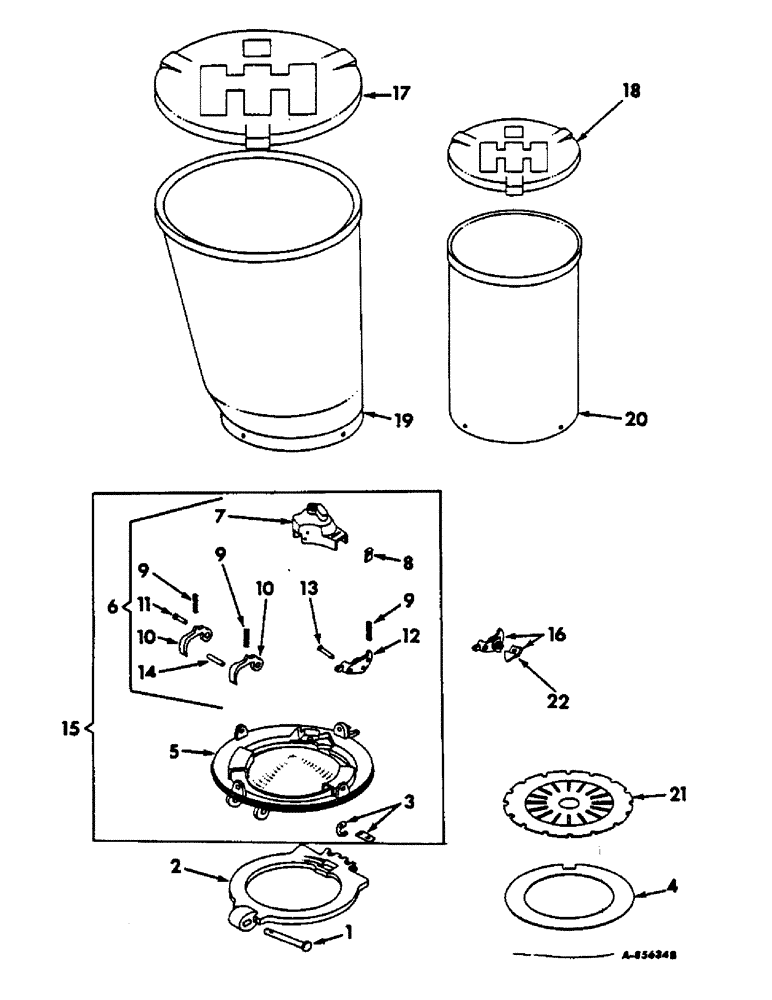 Схема запчастей Case IH 658 - (L-26) - HOPPERS & COVERS W/INTERNATIONAL BOTTOM, STRAIGHT & OFFSET SIDES, ONE PER ROW 