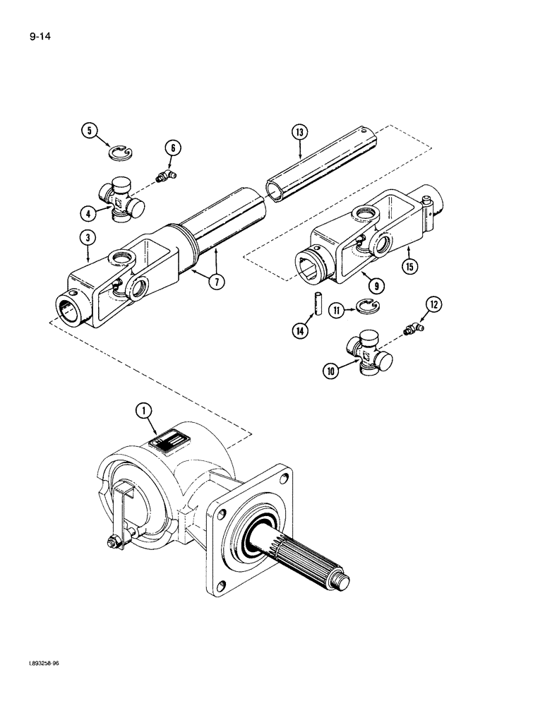Схема запчастей Case IH 960 - (9-14) - DRIVELINE (09) - CHASSIS