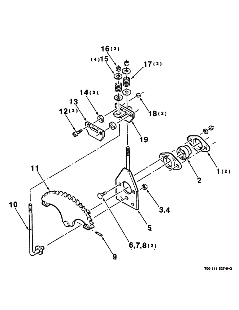 Схема запчастей Case IH 8825 - (05-06) - TRAVEL CONTROL DETENT ASSEMBLY (06) - POWER TRAIN