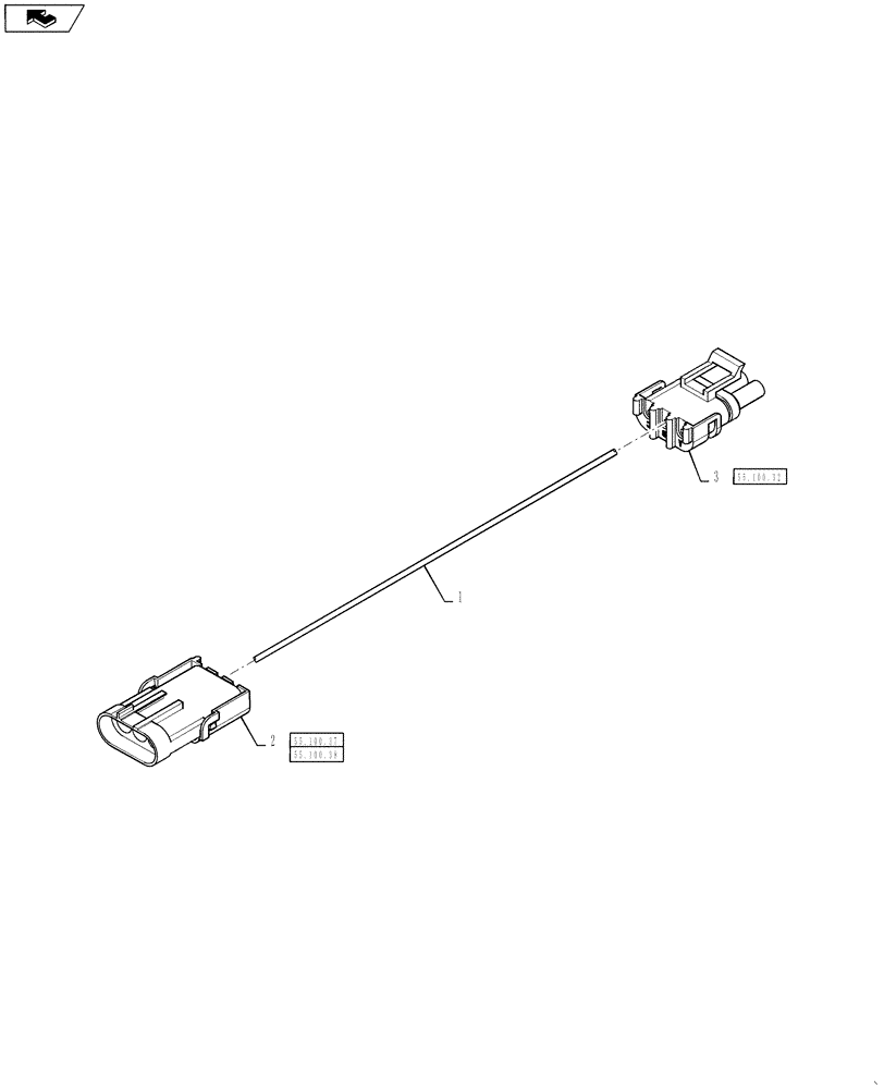 Схема запчастей Case IH 4430 - (55.100.50) - EXTENSION HARNESS FOR 1ST, 2ND, 5TH, AND 6TH SECTIONS ON 6 SECTION LO-FLOW BOOM (55) - ELECTRICAL SYSTEMS