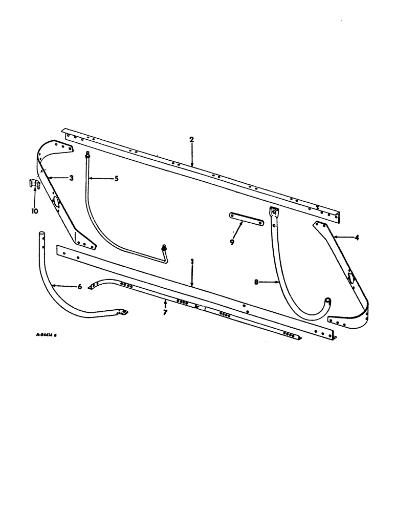 Схема запчастей Case IH 9 - (B-07) - STRIPPER FRAME, STRIPPERS, BRACE AND SAFETY LIGHT BRACKET 