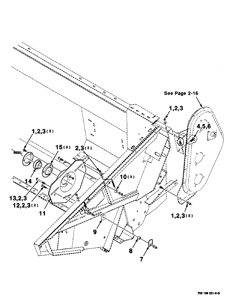 Схема запчастей Case IH SC414 - (2-14) - REEL DRIVE ASSEMBLY (LEFT) (09) - CHASSIS