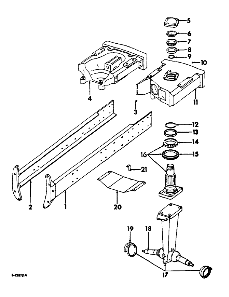 Схема запчастей Case IH 806 - (A-04) - CHASSIS, RADIATOR & SHEET METAL, FRONT CHANNELS AND BOLSTERS Chassis, Radiator & Sheet Metal