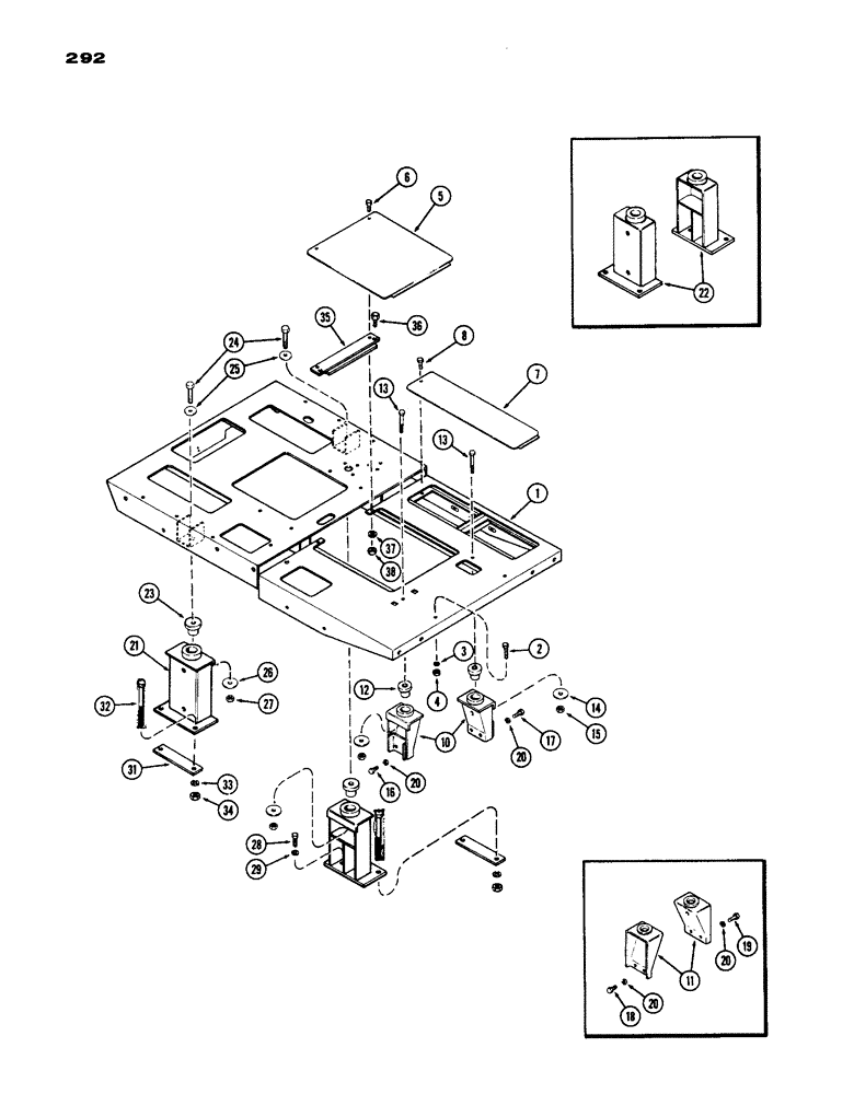 Схема запчастей Case IH 770 - (292) - CAB, PLATFORM (09) - CHASSIS/ATTACHMENTS