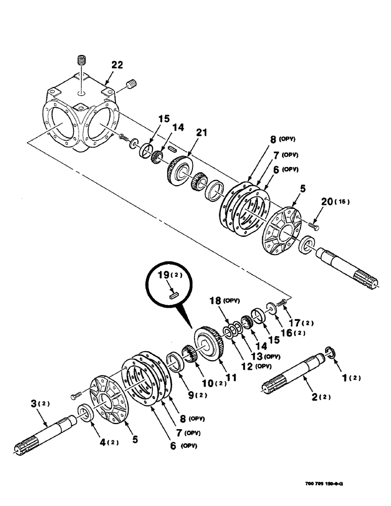 Схема запчастей Case IH 8460 - (2-08) - GEARBOX ASSEMBLY, 700709190 GEARBOX ASSEMBLY COMPLETE Driveline