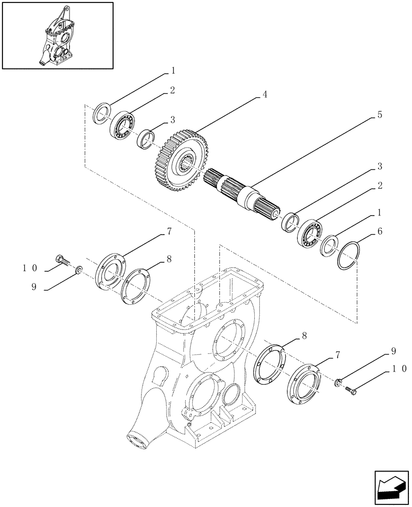 Схема запчастей Case IH LBX421R - (03.09[01]) - MAIN GEARBOX (03) - MAIN GEARBOX