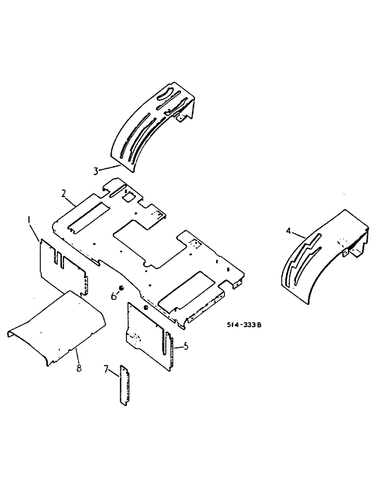Схема запчастей Case IH 584 - (13-03) - REAR PANELS, Z PATTERN SHIFT (05) - SUPERSTRUCTURE