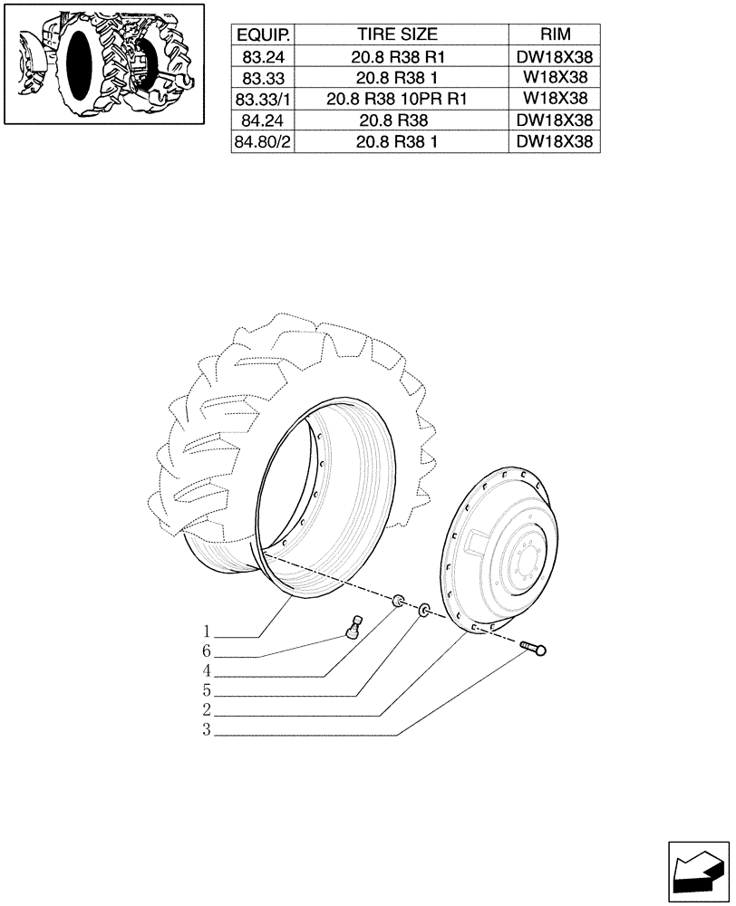 Схема запчастей Case IH MXM140 - (83.00[08]) - DRIVE WHEELS (11) - WHEELS/TRACKS