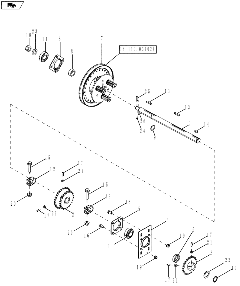 Схема запчастей Case IH 7130 - (74.140.01) - DRIVE ASSEMBLY, ELEVATOR JACKSHAFT (74) - CLEANING