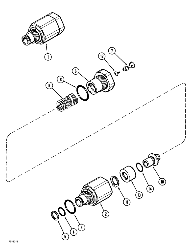 Схема запчастей Case IH 9370 QUADTRAC - (8-064) - PRIORITY REMOTE HYDRAULIC VALVE KIT, WITH LOAD CHECK (CONTD) (08) - HYDRAULICS