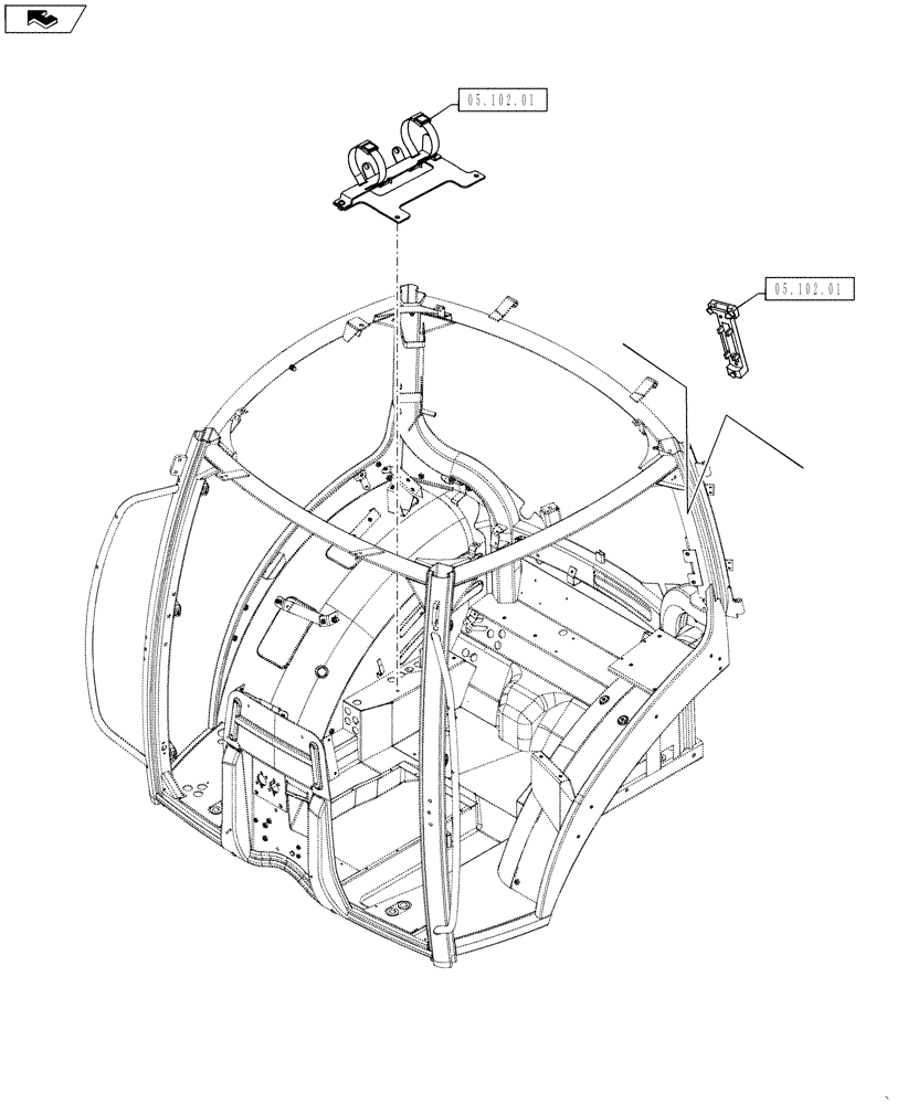 Схема запчастей Case IH PUMA 130 - (05.000.00) - PICTORIAL INDEX - MACHINE COMPLETION AND EQUIPMENT (05) - SERVICE & MAINTENANCE