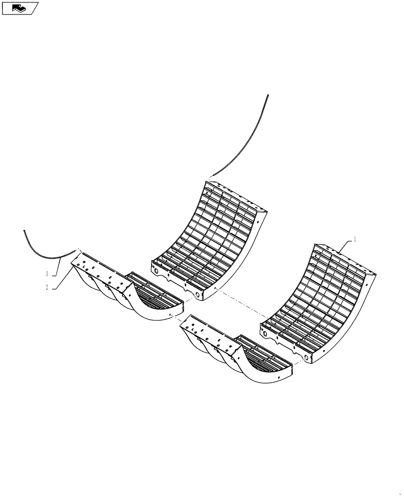 Схема запчастей Case IH 9230 - (66.105.01) - CONCAVES, SMALL GRAIN HEAT TREATED (66) - THRESHING
