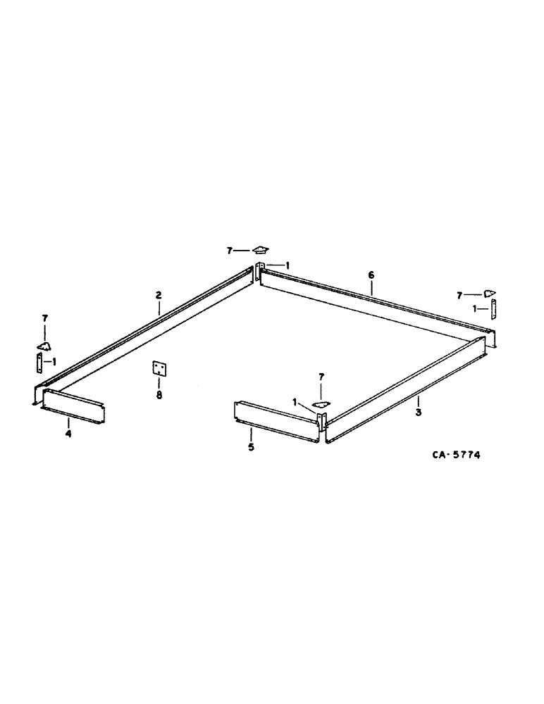 Схема запчастей Case IH 1480 - (26-08) - GRAIN TANK, GRAIN TANK EXTENSIONS, RICE Grain Tank