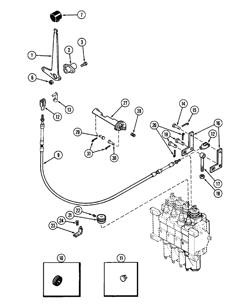 Схема запчастей Case IH 2090 - (8-426) - REMOTE HYDRAULICS, REMOTE ATTACHMENT, NUMBER FOUR CIRCUIT, WITH LOCKOUT QUADRANT (08) - HYDRAULICS