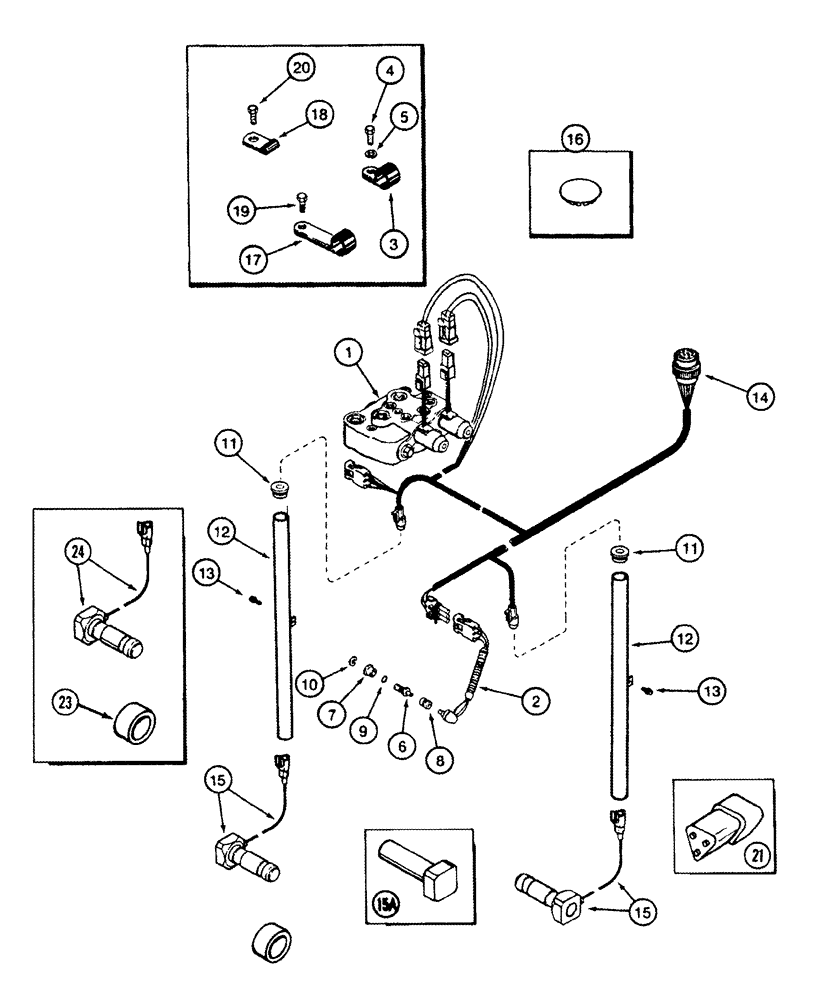 Схема запчастей Case IH 8920 - (4-020) - HITCH CONTROL HARNESSES (04) - ELECTRICAL SYSTEMS