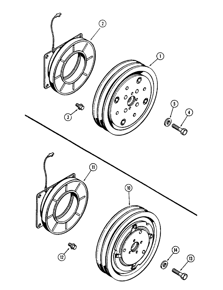 Схема запчастей Case IH 1370 - (334) - AIR CONDITIONER, AIR COMPRESSOR CLUTCH (09) - CHASSIS/ATTACHMENTS