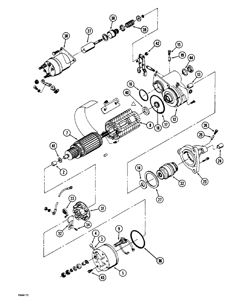 Схема запчастей Case IH 9270 - (4-050) - STARTER ASSEMBLY, DELCO REMY (04) - ELECTRICAL SYSTEMS