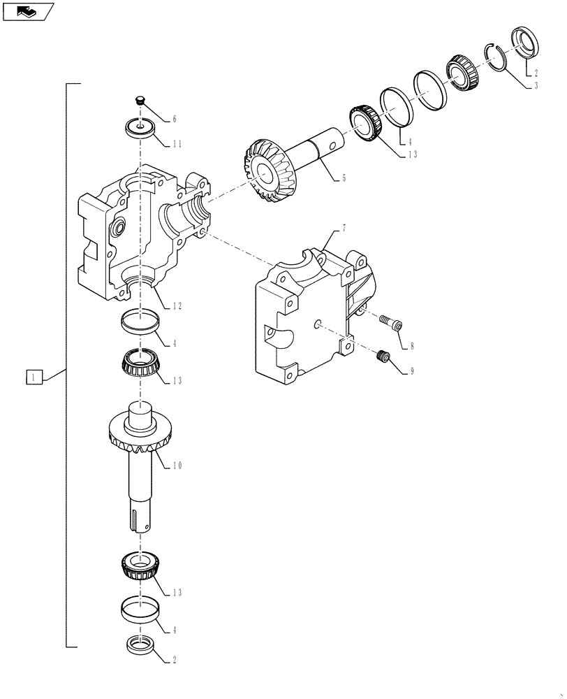 Схема запчастей Case IH MW84R - (017) - GEARBOX COMPONENTS - MWX60S,MW60S (CLASS 2), MWX72S,MW72S,MWX72R,MW72R,MWX84R,MW84R 