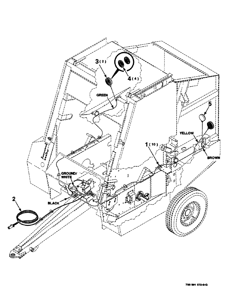 Схема запчастей Case IH 8460 - (9-32) - LIGHT KIT, WARNING, HK50456 WARNING LIGHT KIT COMPLETE, TO BE ORDERED THROUGH WHOLEGOODS ONLY Decals & Attachments