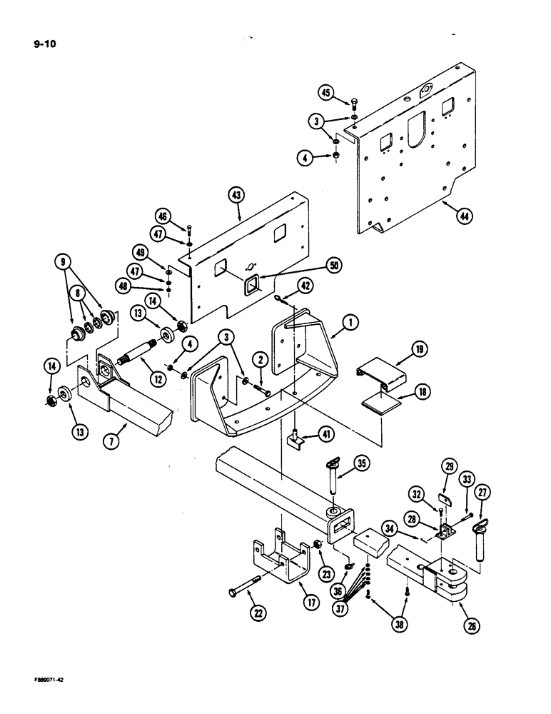 Схема запчастей Case IH 9170 - (9-010) - DRAWBAR, EXTENDABLE (09) - CHASSIS/ATTACHMENTS