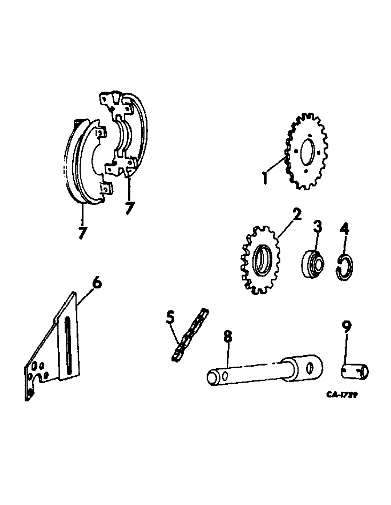 Схема запчастей Case IH 733 - (L-45) - COMBINE COMPLETING PARTS, FOR 303, 403, 615 OR 715 COMBINE (58) - ATTACHMENTS/HEADERS