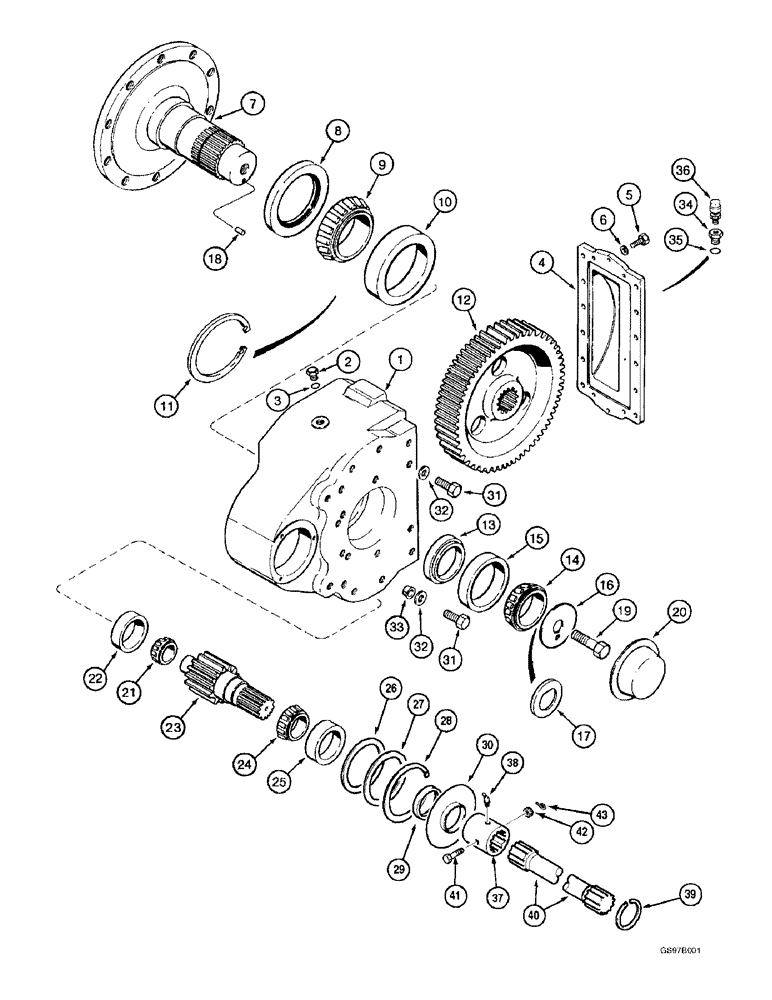 Схема запчастей Case IH 2188 - (6-66) - FINAL DRIVE ASSEMBLY (03) - POWER TRAIN