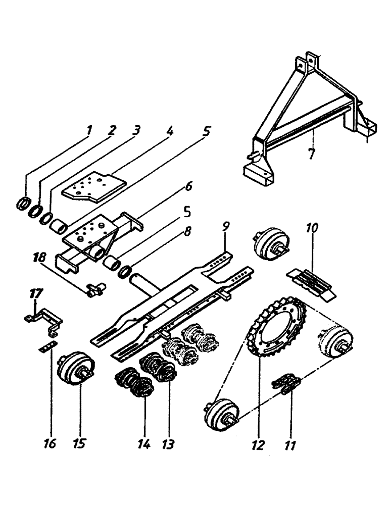 Схема запчастей Case IH 7000 - (A10-07) - HALF TRACK KIT, 7000 Mainframe & Functioning Components