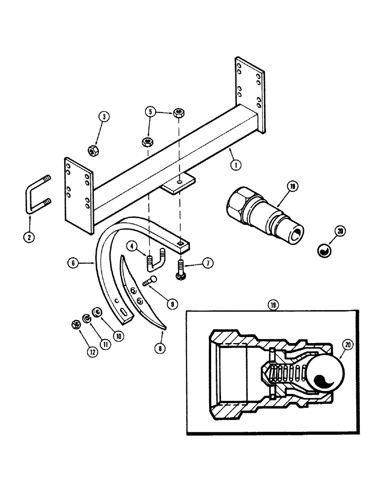 Схема запчастей Case IH E30 - (100) - CENTER TOOTH ATTACHMENT 