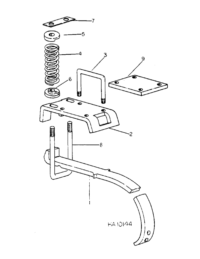 Схема запчастей Case IH 55 - (A-02) - CUSHION CLAMP AND SHANK 