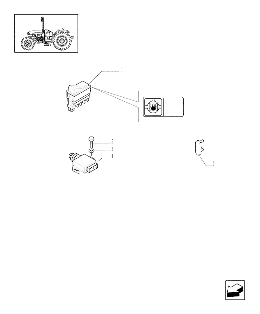 Схема запчастей Case IH JX1075C - (1.75.4/05) - (VAR.838) FRONT P.T.O. LIFT FOR MDC - RELAY (06) - ELECTRICAL SYSTEMS