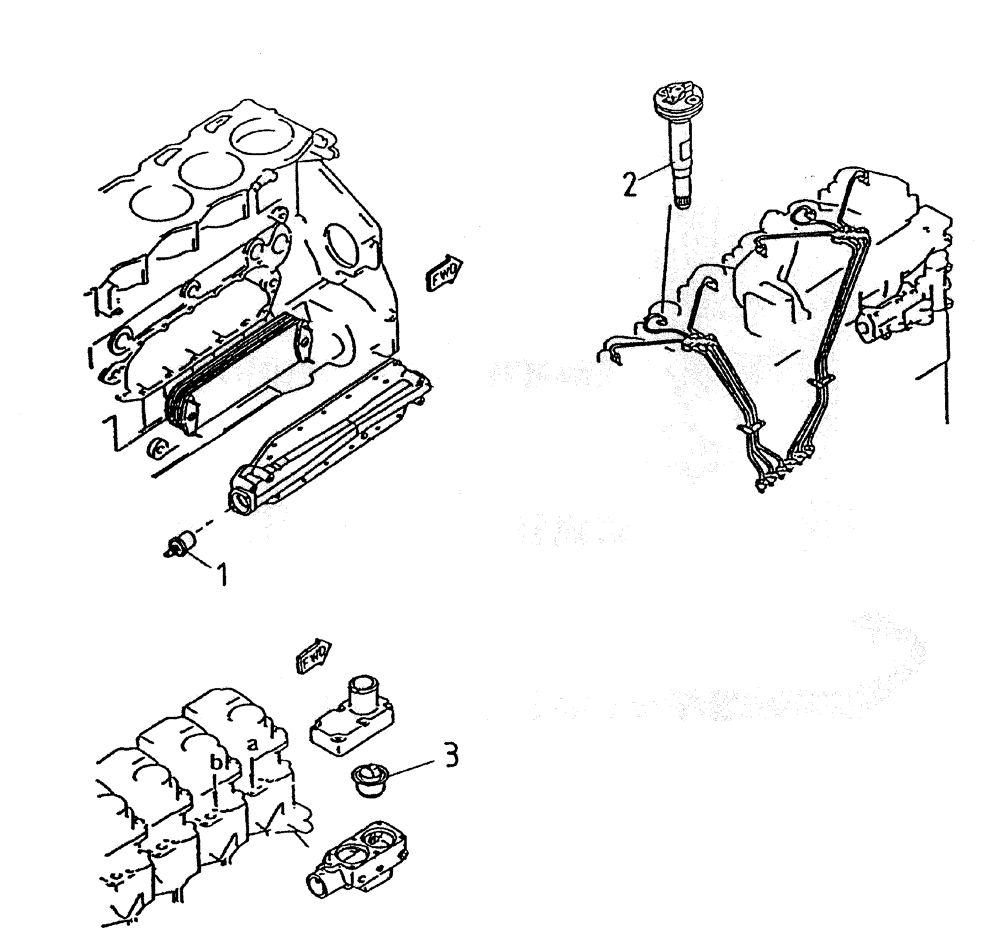 Схема запчастей Case IH 7700 - (C01-94) - INJECTOR NOZZLE AND THERMOSTAT (OIL AND WATER), (125) Engine & Engine Attachments