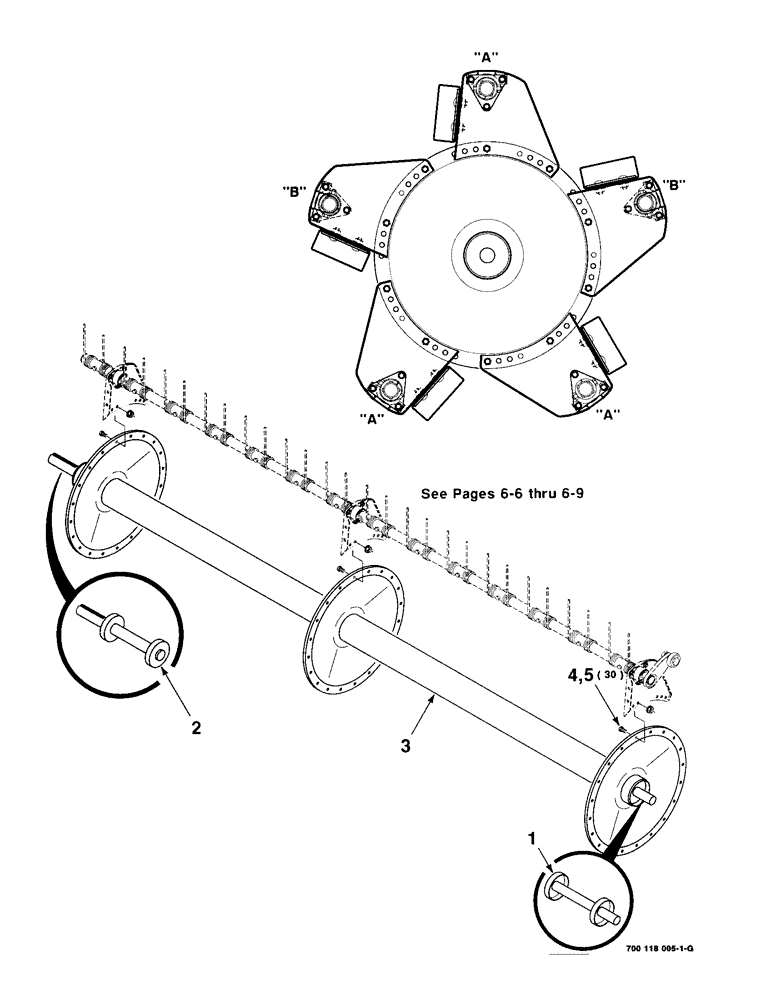 Схема запчастей Case IH 8340 - (6-04) - REEL ASSEMBLY (58) - ATTACHMENTS/HEADERS