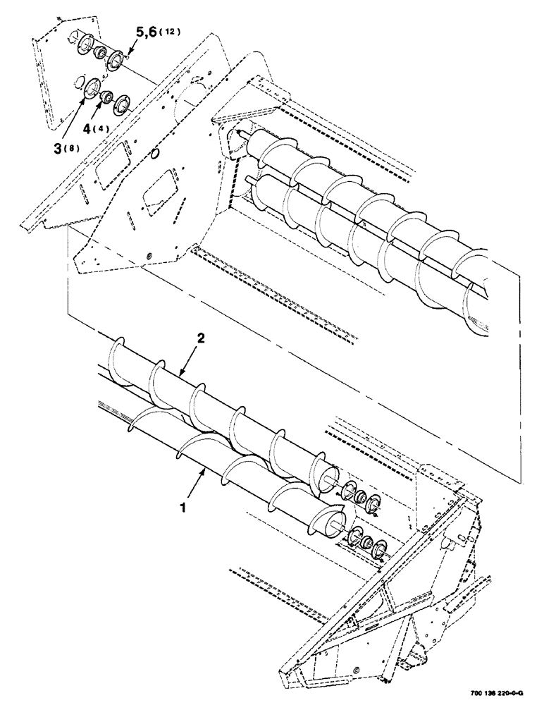 Схема запчастей Case IH SC412 - (6-12) - AUGER AND MOUNTING ASSEMBLIES (09) - CHASSIS