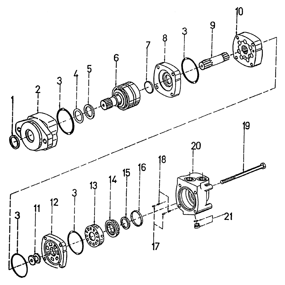 Схема запчастей Case IH 7700 - (B02[02A]) - HYDRAULIC MOTOR 2000 CHAR-LYNN: 18.7 CU. IN. Hydraulic Components & Circuits