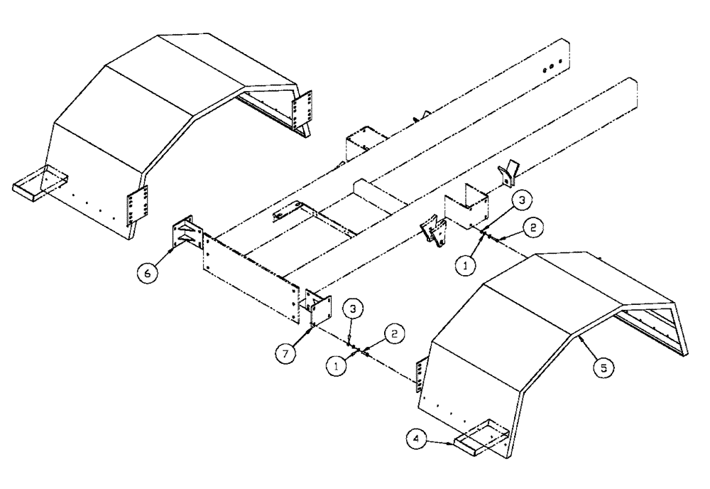 Схема запчастей Case IH FLX4375 - (10-004) - FENDER GROUP, 66” REAR (FLX 4300, FLX 4330) Options