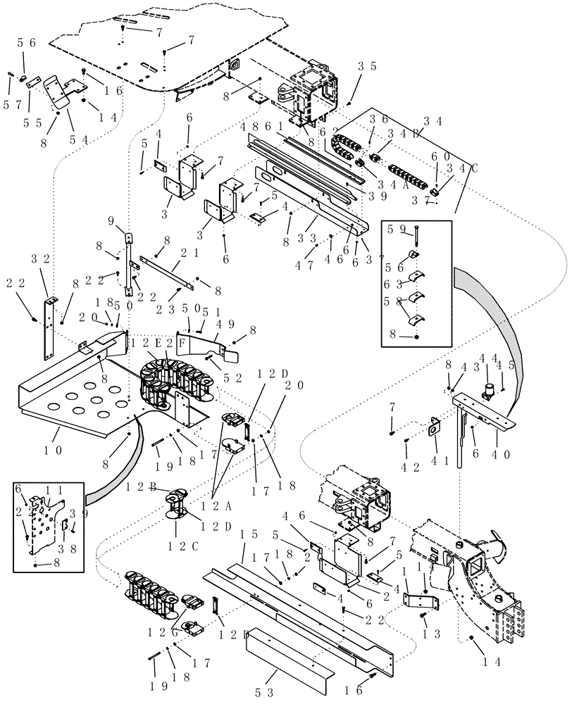 Схема запчастей Case IH 1200PT - (F.10.G[18]) - TAKE-UP CARRIER 12 ROW, 12/23 ROW, 16 ROW, & 16/31 ROW (BSN CBJ022251) F - Frame Positioning