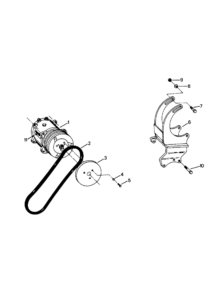 Схема запчастей Case IH PT225 - (03-13) - A/C COMPRESSOR & MOUNTING, CAT 3406 ENGINE (03) - Climate Control