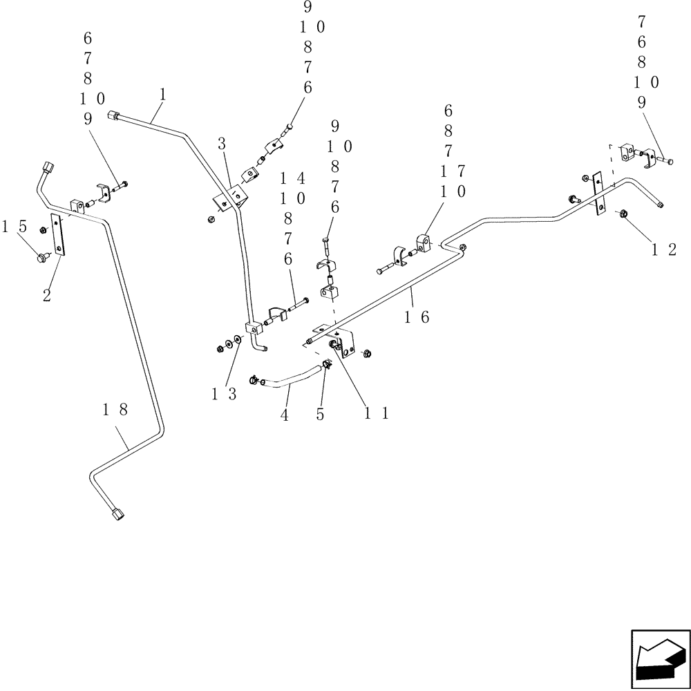 Схема запчастей Case IH 2588 - (10.214.08[02]) - FUEL, RETURN (10) - ENGINE