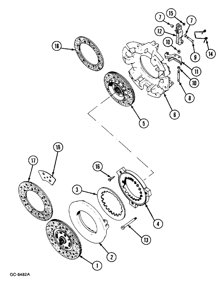 Схема запчастей Case IH 833 - (6-298) - DOUBLE CLUTCH "LUK" (06) - POWER TRAIN