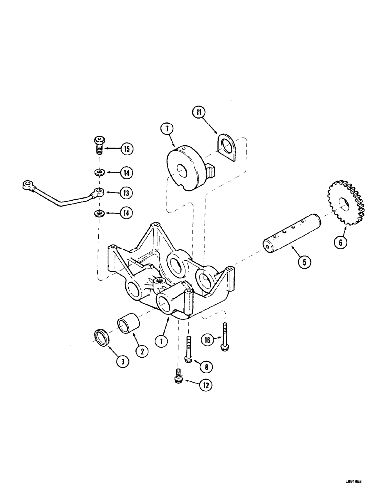 Схема запчастей Case IH 5120 - (2-56) - TWO GEAR BALANCER (02) - ENGINE