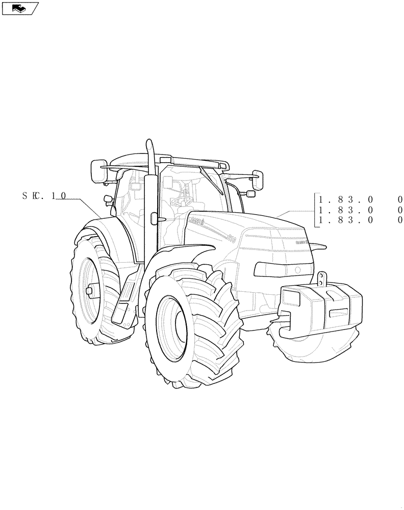 Схема запчастей Case IH PUMA 165 - (SEC. 08) - SHEET METAL (00) - GENERAL