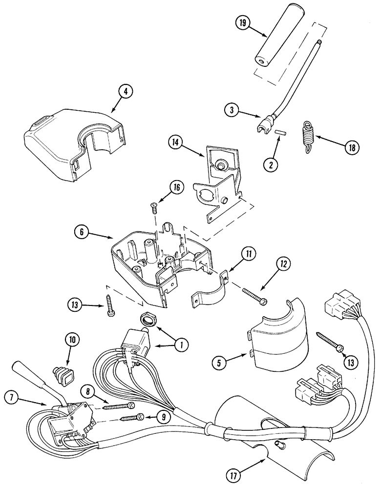 Схема запчастей Case IH 5120 - (6-056) - TRANSMISSION, FORWARD/REVERSE SHUTTLE CONTROLS, JJF1017718 - JJF1029999 (06) - POWER TRAIN