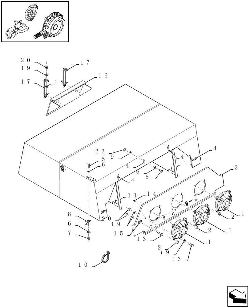 Схема запчастей Case IH LBX431R - (15.09[01]) - KNOTTER FANS (15) - KNOTTER /WRAPPER