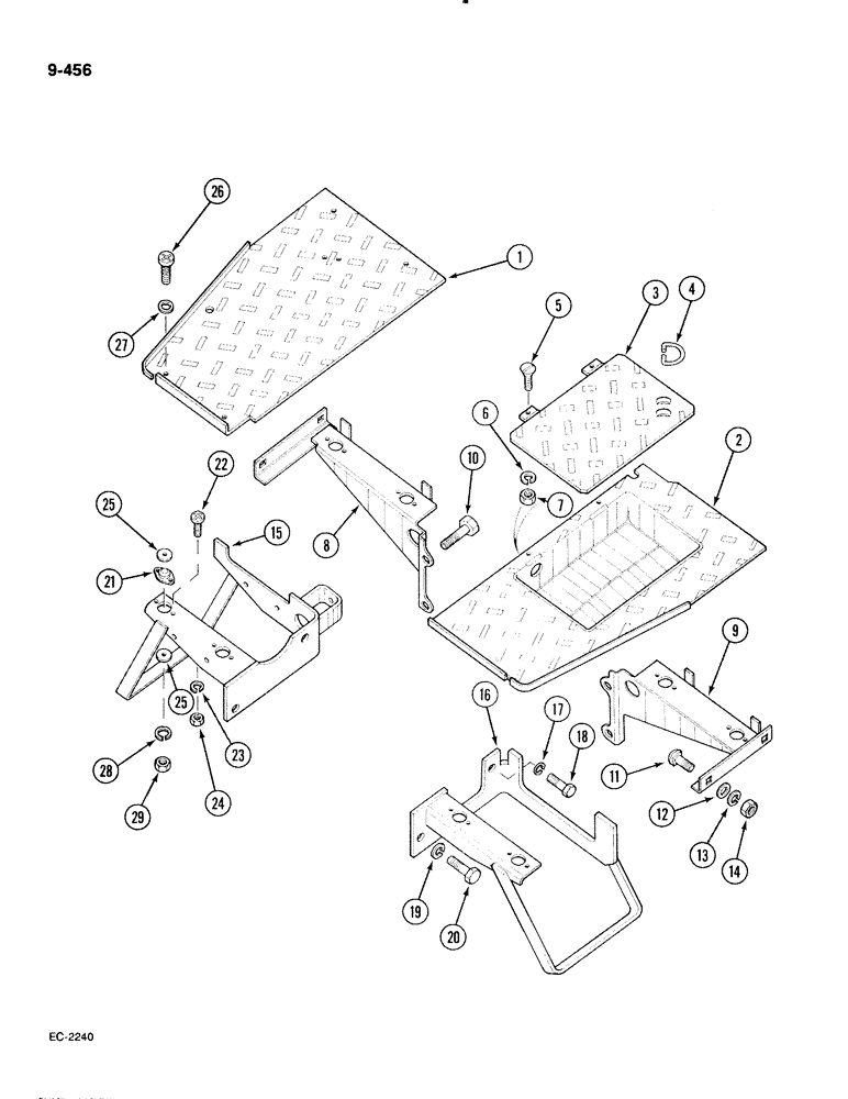 Схема запчастей Case IH 885 - (9-456) - PLATFORMS AND SUPPORTS, WITHOUT CAB (09) - CHASSIS/ATTACHMENTS