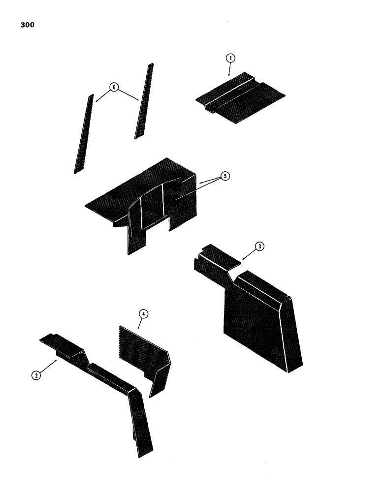 Схема запчастей Case IH 770 - (300) - CAB, ACOUSTICAL COVERS, BETTENDORF (09) - CHASSIS/ATTACHMENTS