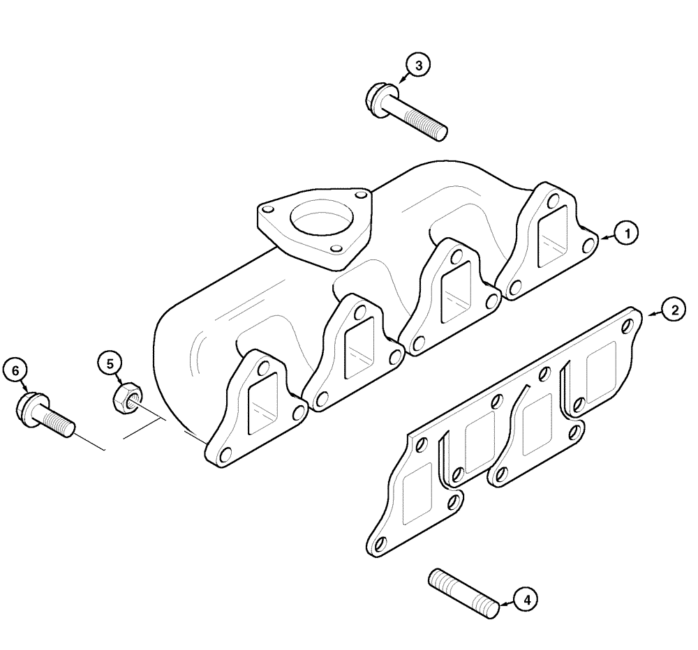 Схема запчастей Case IH CX70 - (02-26) - MANIFOLD, EXHAUST, CX70 (02) - ENGINE