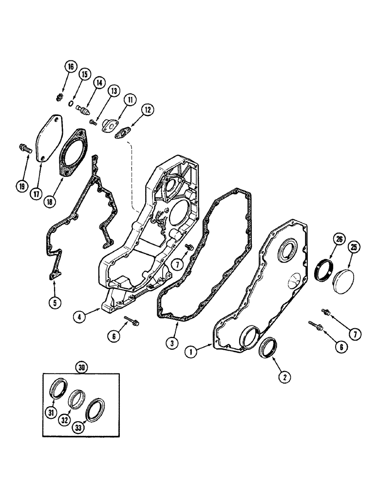 Схема запчастей Case IH 2096 - (3-040) - FRONT GEAR COVER, 6TA-590 DIESEL ENGINE (03) - FUEL SYSTEM