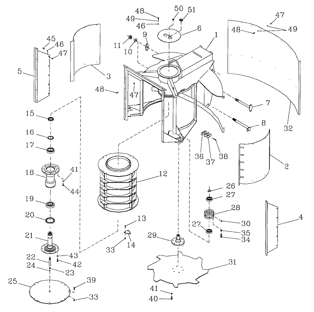 Схема запчастей Case IH 7700 - (A02[03]) - SHREDDER TOPPER Mainframe & Functioning Components